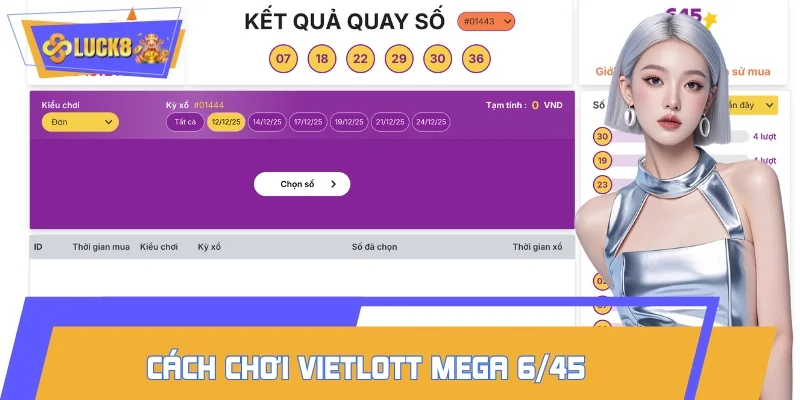 Cách chơi Vietlott Mega 6/45